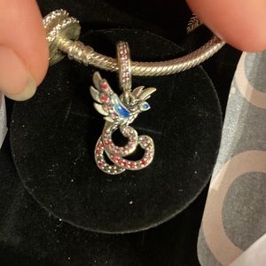 Pandora Chinese Mythical Phoenix Dangle Sterling Silver Charm For Pandora Bracel